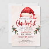 Winter Olegful Kerstmis Kerstman Hoed Verjaardag Kaart (Voorkant)