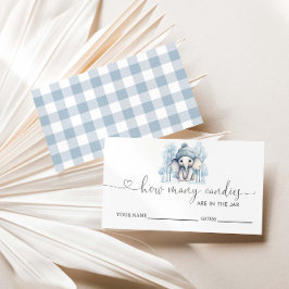 Winter Olifant Baby shower raden hoeveel Snoepjes Informatiekaartje
