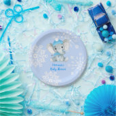 Winter Olifant blauw Bord Baby shower, Verjaardag (Feest)