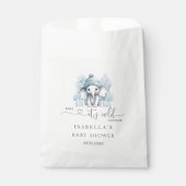 Winter Olifant Boy Baby shower Bedankzakje (Voorkant)