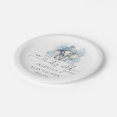 Winter Olifant Boy Baby shower Papieren Bordje (Gekanteld)