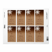 Winter Ombre Bruiloft Wijn Label (Full Sheet)