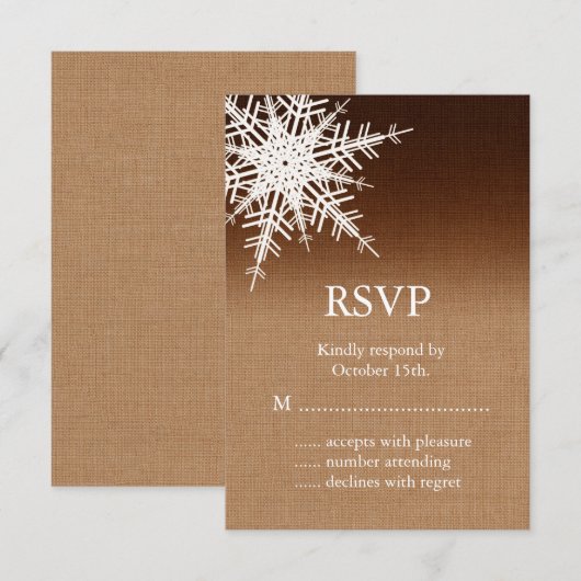 Winter Ombre RSVP (Voorkant / Achterkant)