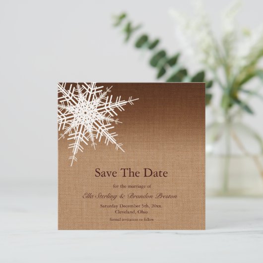 Winter Ombre Save the Date (Staand voorkant)