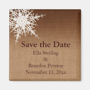 Winter Ombre Save the Date Magnet