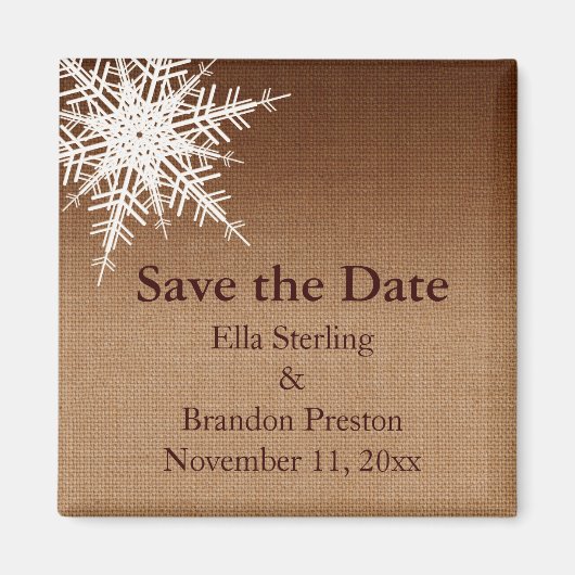 Winter Ombre Save the Date Magnet (Voorkant)