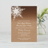 Winter Ombre Wedding Invitation Kaart (Staand voorkant)
