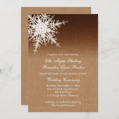 Winter Ombre Wedding Invitation Kaart (Voorkant / Achterkant)