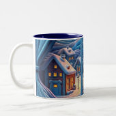 Winter omhelzing tweekleurige koffiemok (Links)