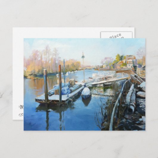 Winter on Thames, Richmond Briefkaart (Voorkant / Achterkant)