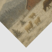 Winter on the Farm Tissuepapier (Detail)