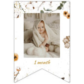 Winter Onderland Birthday Maandfoto Vlaggetjes (Tweede vlag)