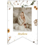 Winter Onderland Birthday Maandfoto Vlaggetjes (Eerste vlag)