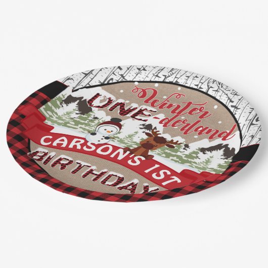 Winter Onderland Birthday Party Paper Bord (Gekanteld)