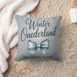 Winter Onderland Boys 1st. verjaardagsfeestje cade Kussen