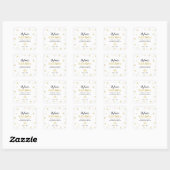 Winter onderland, Custom Gold 1st verjaardagsstick Vierkante Sticker (Vel)