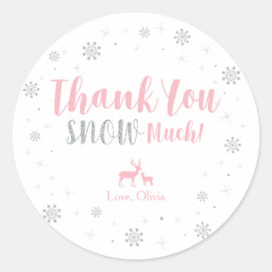 Winter onderland, Dank je sneeuw veel sticker