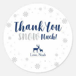 Winter onderland, Dank je sneeuw veel sticker