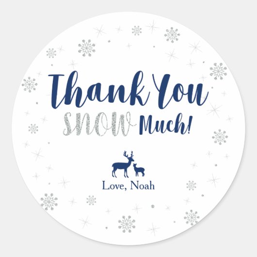 Winter onderland, Dank je sneeuw veel sticker (Voorkant)