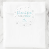 Winter onderland, dank je sticker sneeuw veel (Tas)