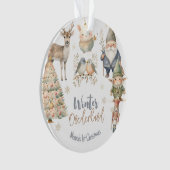 Winter onderland eerste kerstfoto ornament (voorkant)