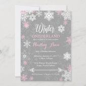 Winter Onderland Eerste uitnodiging op zaterdag (Voorkant)