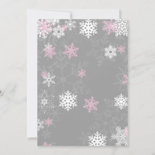 Winter Onderland Eerste uitnodiging op zaterdag (Achterkant)