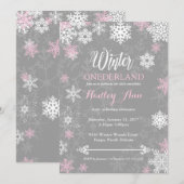 Winter Onderland Eerste uitnodiging op zaterdag (Voorkant / Achterkant)