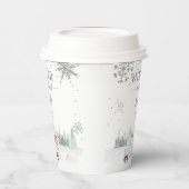 Winter Onderland eerste verjaardagsfeestje Papieren Bekers (Links)