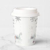 Winter Onderland eerste verjaardagsfeestje Papieren Bekers (Rechts)