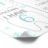 Winter Onderland First Birthday milestone sign Poster (Hoek)