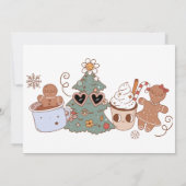 Winter Onderland Kerstkoekjes Verjaardagsfeest Kaart (Achterkant)