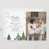Winter onderland Kerstmis Verjaardagsfeest Kaart (Voorkant)