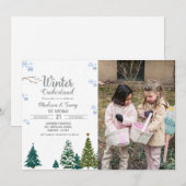 Winter onderland Kerstmis Verjaardagsfeest Kaart (Voorkant / Achterkant)