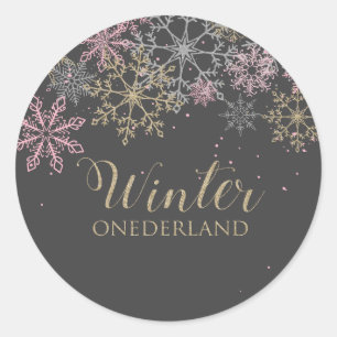 Winter Onderland Sneeuwvlok Sticker