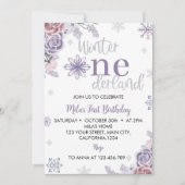 Winter Onderland Snow Verjaardagsfeestuitnodiging Kaart (Voorkant)