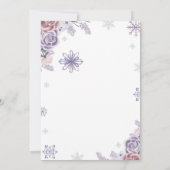 Winter Onderland Snow Verjaardagsfeestuitnodiging Kaart (Achterkant)