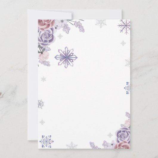 Winter Onderland Snow Verjaardagsfeestuitnodiging Kaart (Achterkant)