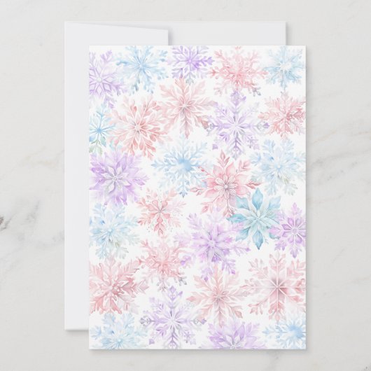 Winter Onderland Verjaardag Kaart (Achterkant)