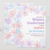 Winter Onderland Verjaardag Kaart (Voorkant / Achterkant)