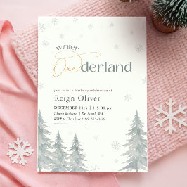 Winter Onderland Watercolor Jongen Meisje 1e Verja Kaart