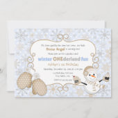 Winter One-derland 1st Birthday Kaart (Voorkant)