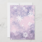 Winter One-derland 1st Birthday Party Invitation Kaart (Achterkant)