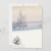 Winter ONE-derland Eerste Verjaardagsuitnodiging (Achterkant)