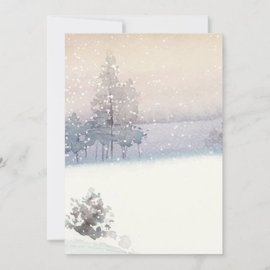 Winter ONE-derland First Birthday Invitation (Achterkant)