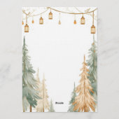 Winter ONE-derland First Birthday Invitation Kaart (Achterkant)