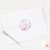 Winter One-derland First Birthday Snowman Mittens Ronde Sticker (Envelop)