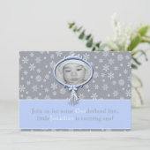 Winter One-derland jongen 1e verjaardag Kaart (Staand voorkant)