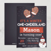 Winter One-derland (rood) Kaart (Voorkant / Achterkant)