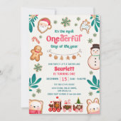Winter Onederful Gingerbread Cookie 1st Birthday  Kaart (Voorkant)